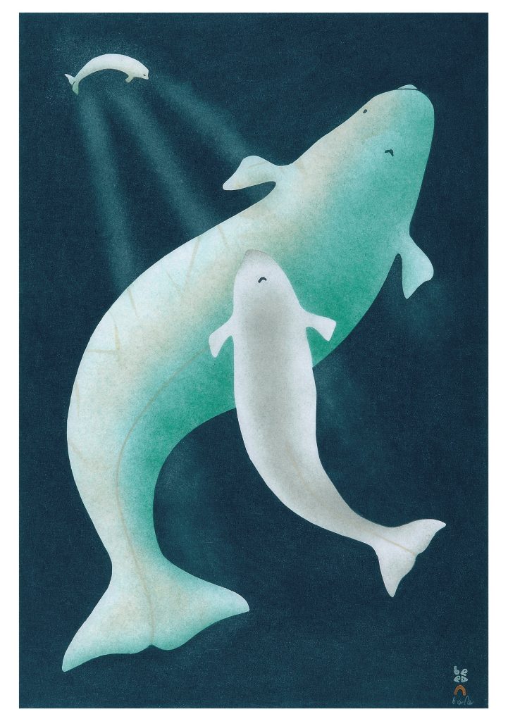 Kananginak Pootoogook: Whales Sounding Notecard
