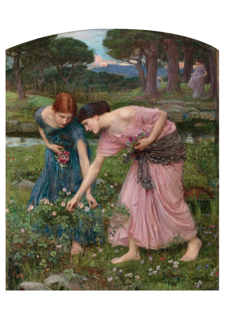 John William Waterhouse: Gather Ye Rosebuds While Ye May Notecard