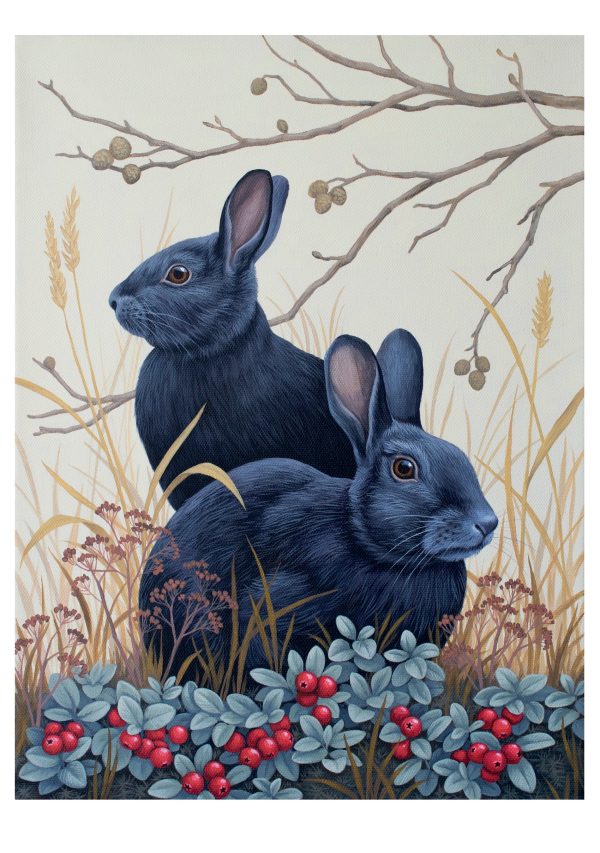 Vasilisa Romanenko: Black Rabbits Notecard