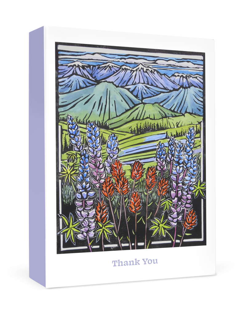 Molly Hashimoto: Paintbrush and Lupine Boxed Thank You Notes