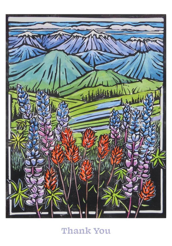Molly Hashimoto: Paintbrush and Lupine Boxed Thank You Notes - Image 2